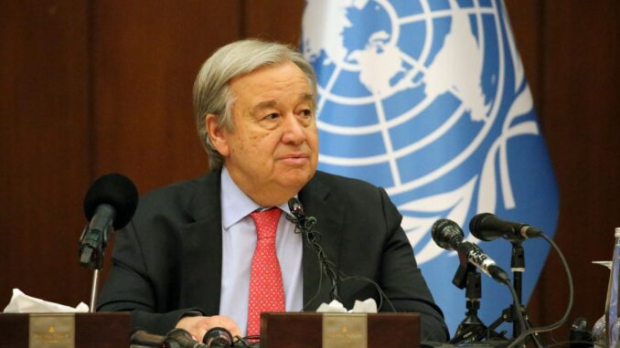 Imagen de archivo del secretario general de la ONU, António Guterres. EFE/EPA/AHMED JALIL
