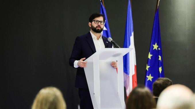 El presidente chileno, Gabriel Boric, en París. EFE/EPA/TERESA SUAREZ
