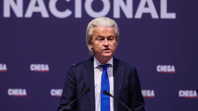 Imagen de Archivo del diputado ultraderechista y antiislamista Geert Wilders, líder del Partido por la Libertad (PVV) de Países Bajos.
EFE/EPA/TIAGO PETINGA
