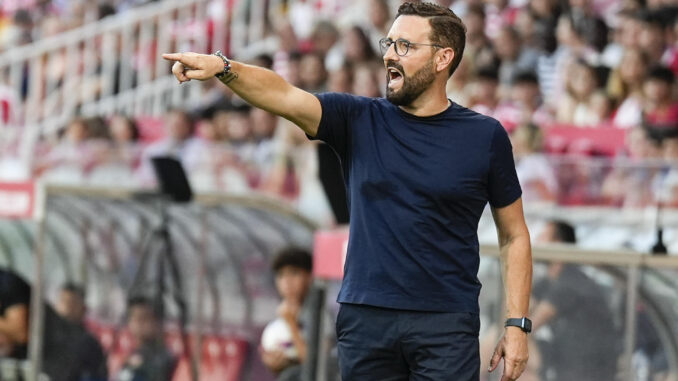 José Bordalás, entrenador del Getafe en una foto de la semana pasada en Girona de David Borrat. EFE
