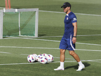 Fotografía de archivo del técnico argentino del Atlético de Madrid, Diego Simeone. EFE/Sergio Pérez