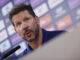 Simeone, durante la rueda de prensa. EFE/Mariscal