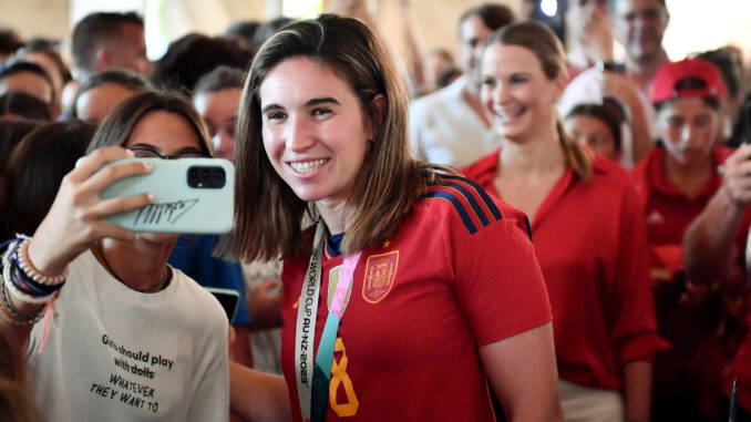 La jugadora de la selección española Mariona Caldentey en Palma de Mallorca. EFE/ Miquel A. Borràs
