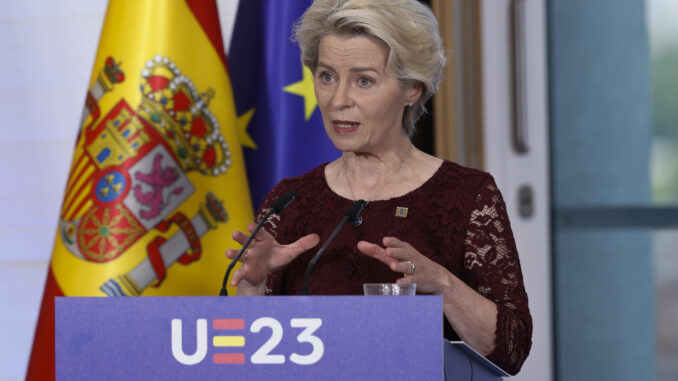 La presidenta de la Comisión Europea, Ursula Von der Leyen. EFE/ Mariscal
