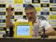 El entrenador de la Unión Deportiva Las Palmas, Xavier García Pimienta, analizó en rueda de prensa el partido que su equipo disputa contra el Real Madrid en el estadio Santiago Bernabéu, correspondiente a la séptima jornada de LaLiga EA Sports. EFE/Ángel Medina G.