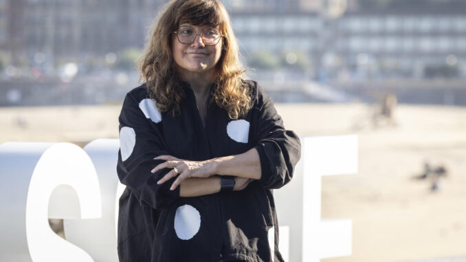 La directora y guionista Isabel Coixet posa durante la presentación este martes de "Un amor", que compite en la sección oficial del 71 Festival Internacional de Cine de San Sebastián. EFE/Javier Etxezarreta
