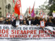 El presidente de Chile, Gabriel Boric, participa en una manifestación por los 50 años del golpe de estado contra el gobierno democrático de Salvador Allende, este 10 de septiembre de 2023, en Santiago (Chile). EFE/ Karin Pozo