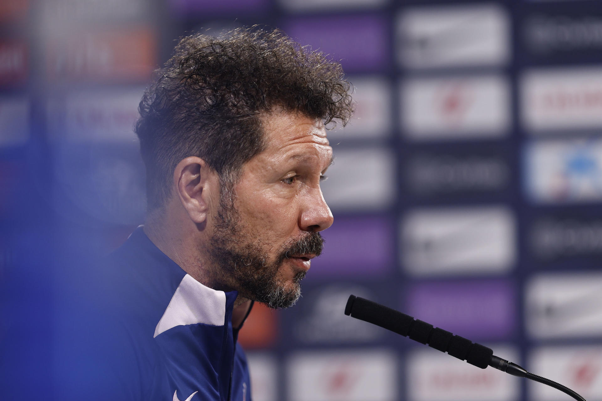 Simeone, durante la rueda de prensa de este viernes. EFE/Rodrigo Jiménez
