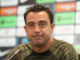 El entrenador del FC Barcelona, Xavi Hernández, durante la rueda de prensa posterior al entrenamiento que el equipo azulgrana ha realizado en la ciudad deportiva Joan Gamper para preparar el partido de LaLiga que disputarán ante el Sevilla. EFE/Enric Fontcuberta.