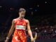 La española Carolina Marin en un momento del encuentro contra la alemana Yvonne Li. EFE/EPA/BERTHA WANG