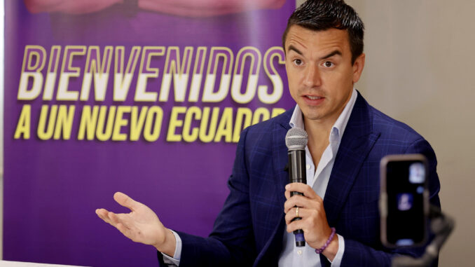 Daniel Noboa, candidato presidencial de Ecuador, en una fotografía de archivo. EFE/ Mauricio Dueñas Castañeda
