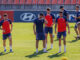 Diego Simeone, durante el entrenamiento. EFE/Rodrigo Jiménez