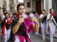 Un grupo de 17 mujeres de Cervera del Río Alhama (La Rioja)ha danzado este viernes ante uno de los santos patrones del municipio, San Gil, en su día grande, frente al veto de la Cofradía de San Gil y Santa Ana, que mantiene un rito ancestral y prohíbe a la mujer participar en esta danza tradicional. EFE/ Raquel Manzanares