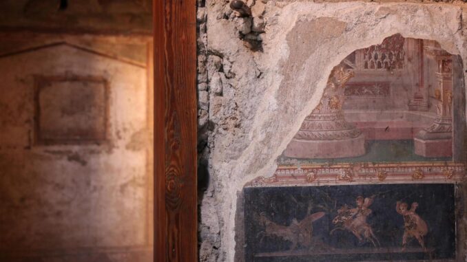 En la imagen de archivo, detalle del interior de la Casa de los Vettii en Pompeya, Italia. EFE/Cesare Abbate
