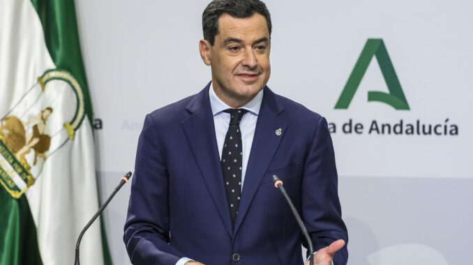 El presidente de la Junta de Andalucía, Juanma Moreno. EFE/ Raúl Caro