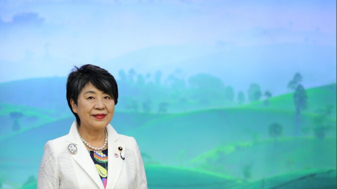 Imagen de Archivo de la ministra de Asuntos Exteriores de Japón, Yoko Kamikawa.
 EFE/EPA/LUONG THAI LINH
