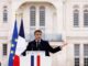 El presidente francés Emmanuel Macron pronuncia un discurso durante la inauguración de la Ciudad Internacional de la Lengua Francesa, en Villers Cotterêts. EFE/EPA/CHRISTIAN HARTMANN / POOL