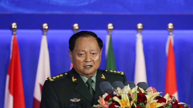 El general Zhang Youxia, vicepresidente de la Comisión Militar Central, la máxima autoridad del Ejército chino. EFE/EPA/FLORENCE LO/POOL
