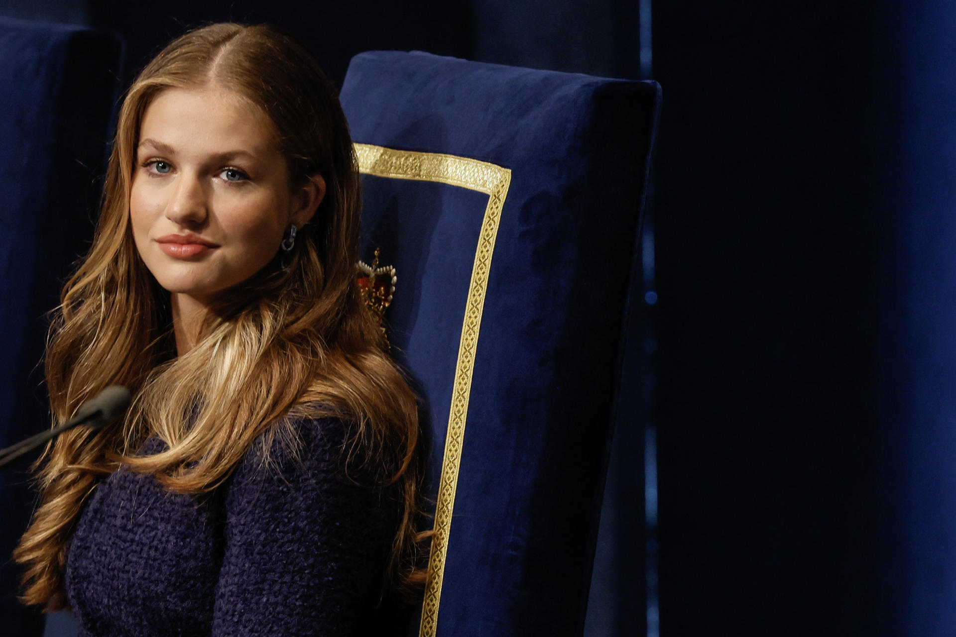 La princesa de Asturias, Leonor de Borbón, el 20 de octubre de 2023, durante la 43º edición de los Premios Princesa de Asturias, en el Teatro Campoamor de Oviedo. EFE/Ballesteros. EFE/Ballesteros
