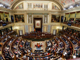 Vista general del hemiciclo del Congreso de los Diputados, en una imagen de archivo. EFE/Juan Carlos Hidalgo