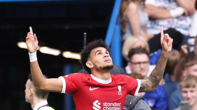 El futbolista colombiano del Liverpool, Luis Díaz. EFE/EPA/NEIL HALL
