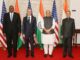 (De izquierda a derecha) Fotografía proporcionada por la Oficina de Información de Prensa de India que muestra al secretario de Defensa de EEUU, Lloyd Austin, al secretario de Estado, Antony Blinken, al ministro de Defensa indio, Rajnath Singh, y al ministro de Asuntos Exteriores, Subrahmanyam Jaishankar, reunidos de Diálogo Ministerial 2+2, en Nueva Delhi, India, el 10 de noviembre de 2023. (Nueva Delhi). EFE/EPA/OFICINA DE INFORMACIÓN DE PRENSA INDIA / FOLLETO FOLLETO SÓLO PARA USO EDITORIAL/NO VENTAS FOLLETO SÓLO PARA USO EDITORIAL/NO VENTAS