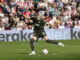 Artem Dovbyk, delantero ucraniano del Girona, durante el partido correspondiente a la jornada 13 de LaLiga. EFE/ Rodrigo Jimenez