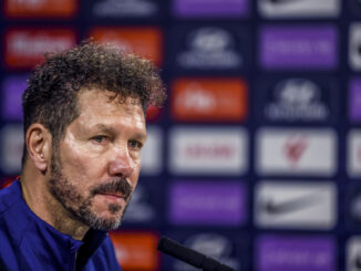 Simeone, en la rueda de prensa de este jueves. EFE/ Aitor Martín