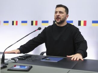 El presidente ucraniano, Volodímir Zelenski, el pasado 11 de octubre en Bruselas. EFE/EPA/YVES HERMAN / POOL