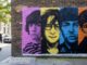 Imagen de un mural de The Beatles pintado en una pared en el área del Triángulo Báltico Liverpool, en Reino Unido. EFE/EPA/PETER POWELL