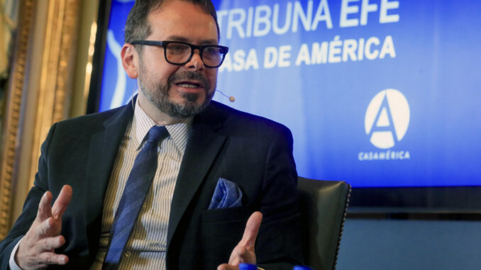 El representante especial del secretario general de las Naciones Unidas en Colombia y jefe de la Misión de Verificación de las Naciones Unidad en Colombia, Carlos Ruiz Massieu. EFE/ Fernando Alvarado
