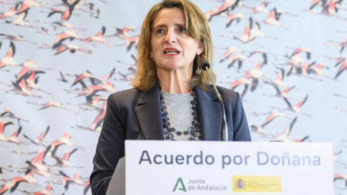 La vicepresidenta tercera del Gobierno y ministra para la Transición Ecológica y el Reto Demográfico, Teresa Ribera. EFE/ Raúl Caro
