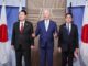 (I-D) el Presidente surcoreano Yoon Suk Yeol, el Presidente estadounidense Joe Biden y el primer Ministro japonés Fumio Kishida este 16 de noviembre de 2023. EFE/EPA/YONHAP COREA DEL SUR FUERA