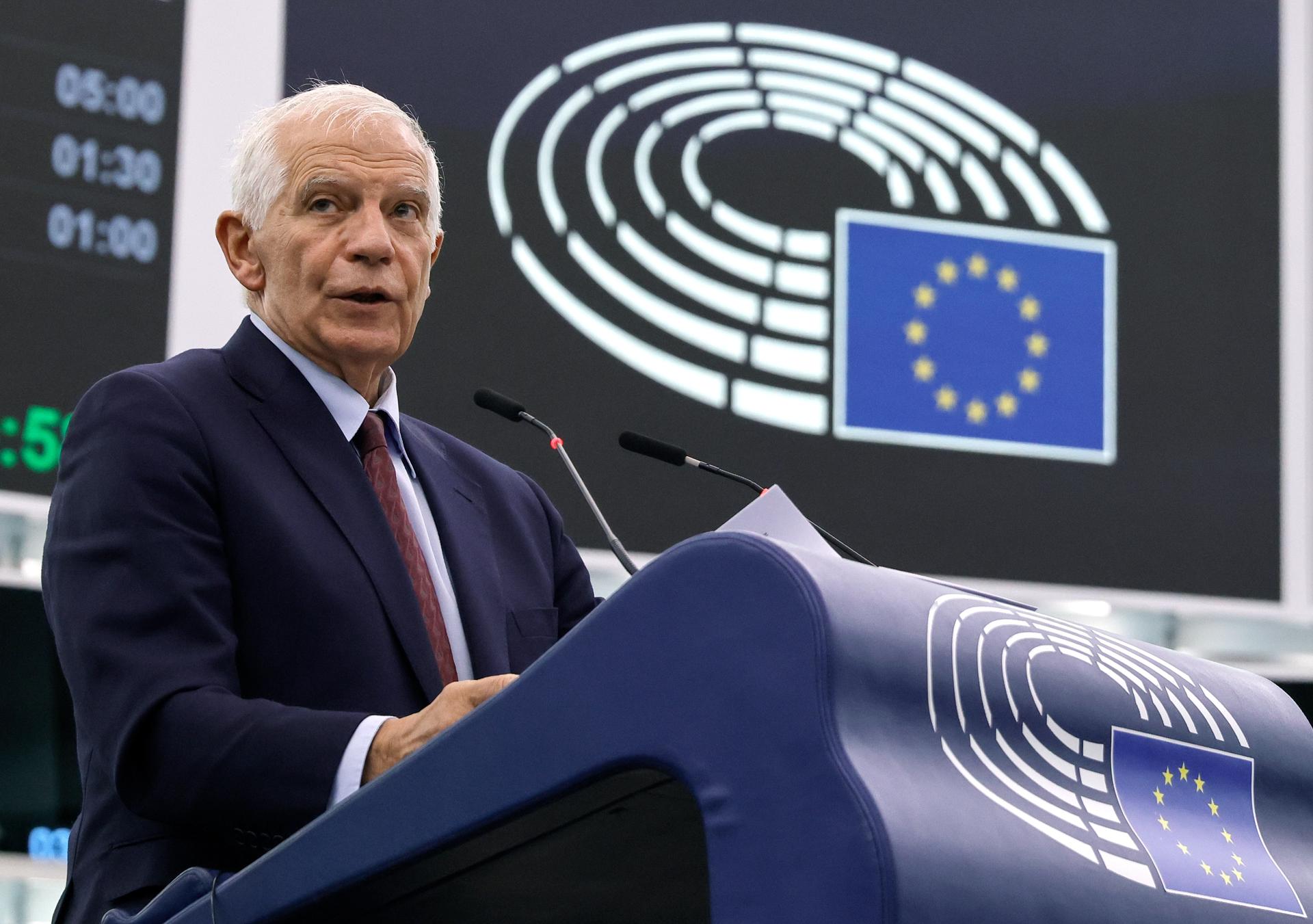 El Alto Representante de la Unión Europea para Asuntos Exteriores y Política de Seguridad, Josep Borrell, hoy en el Parlamento Europeo en Estrasburgo, Francia, EFE/EPA/RONALD WITTEK
