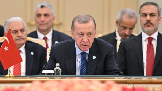 El presidente de Turquía, Recep Tayyip Erdogan. EFE/EPA/KAZAKHSTAN PRESIDENT PRESS SERVICE
