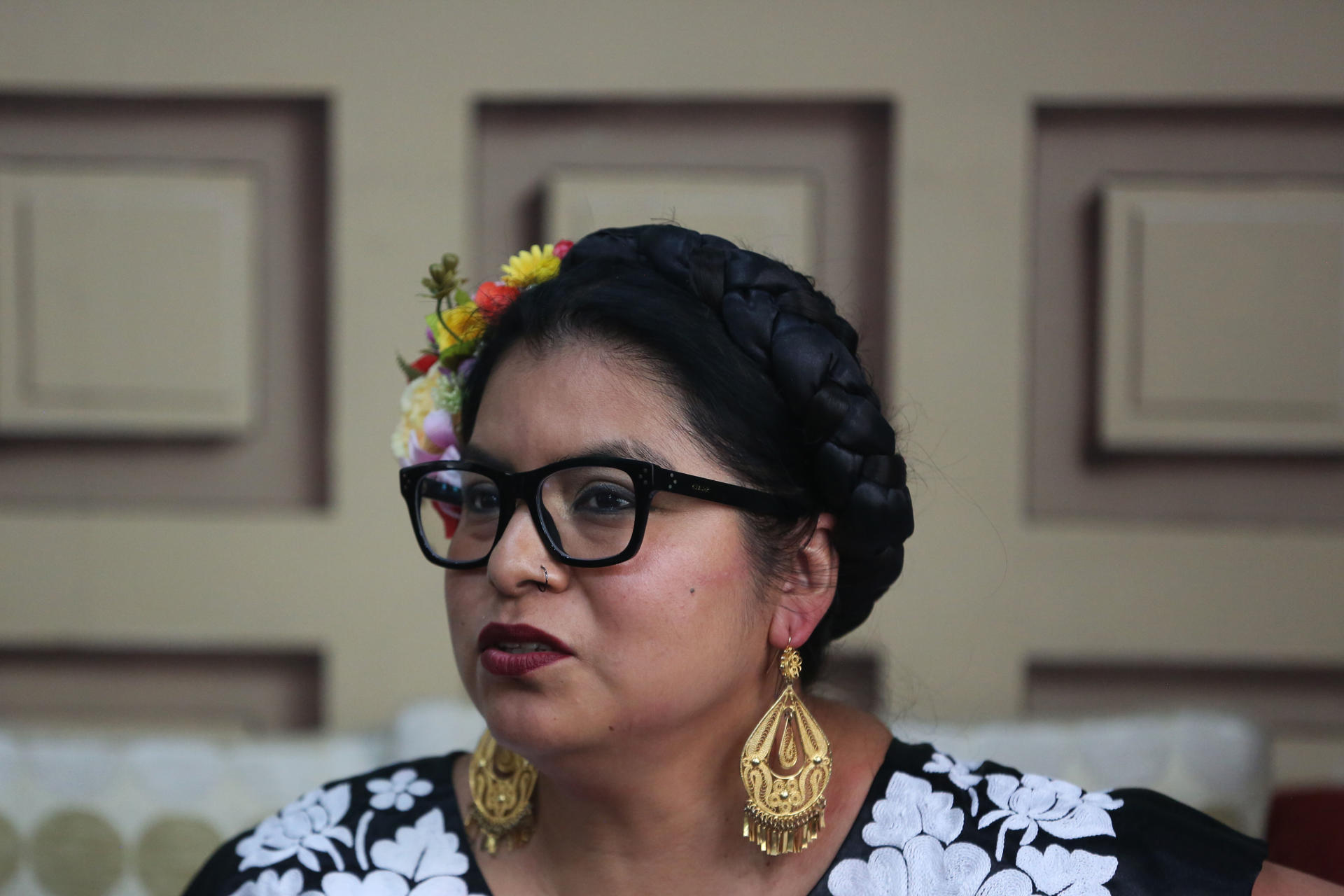 Dali Ángel Pérez, coordinadora del Programa Emblemático de Mujer y Juventud del Fondo para el Desarrollo de Pueblos Indígenas de América Latina y el Caribe (FILAC). EFE/ Luis Gandarillas
