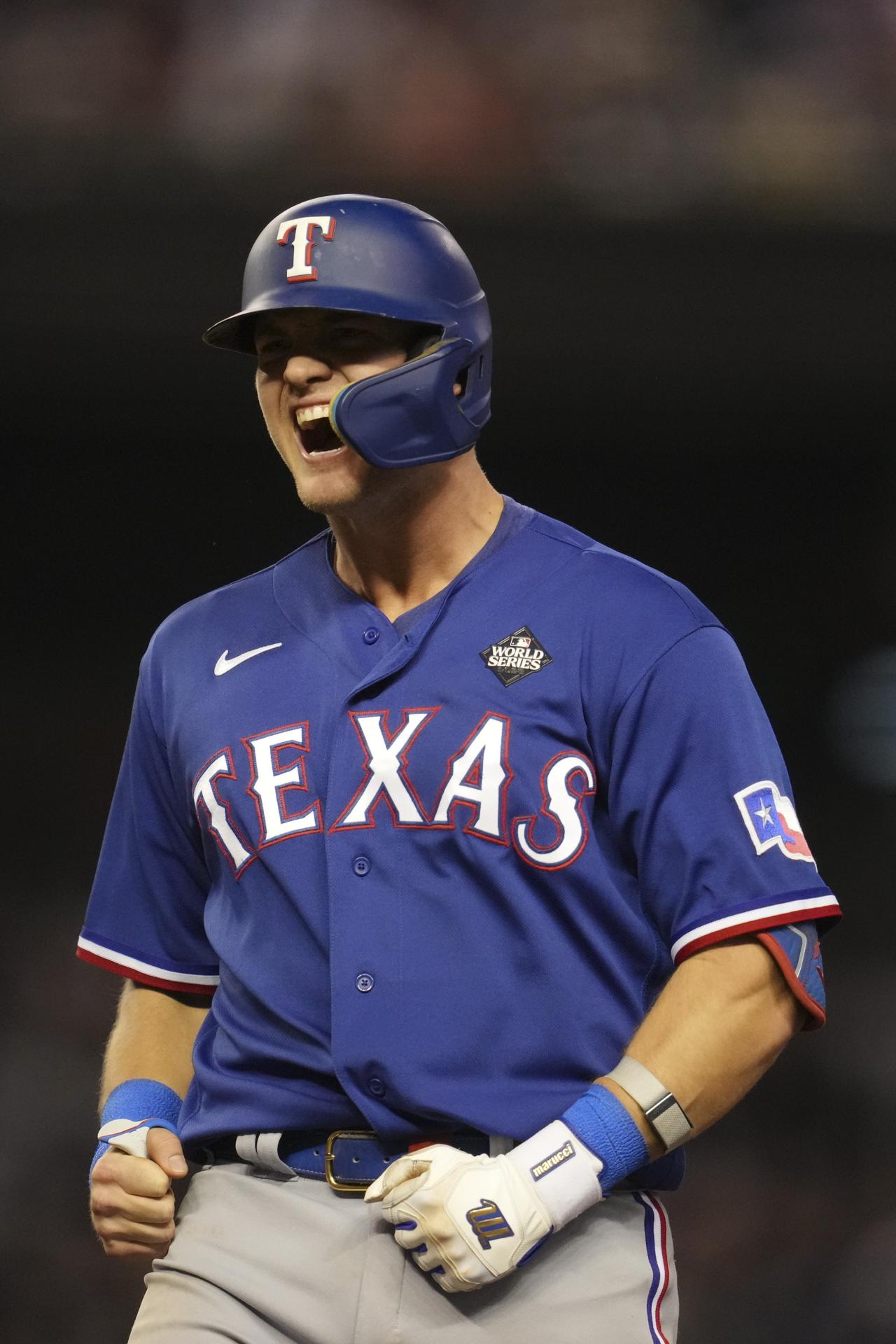 El jugador de los Texas Rangers Josh Jung, este 1 de noviembre de 2023. EFE/EPA/Allison Dinner
