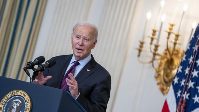 Imagen de archivo del presidente de Estados Unidos, Joe Biden. EFE/EPA/SHAWN THEW
