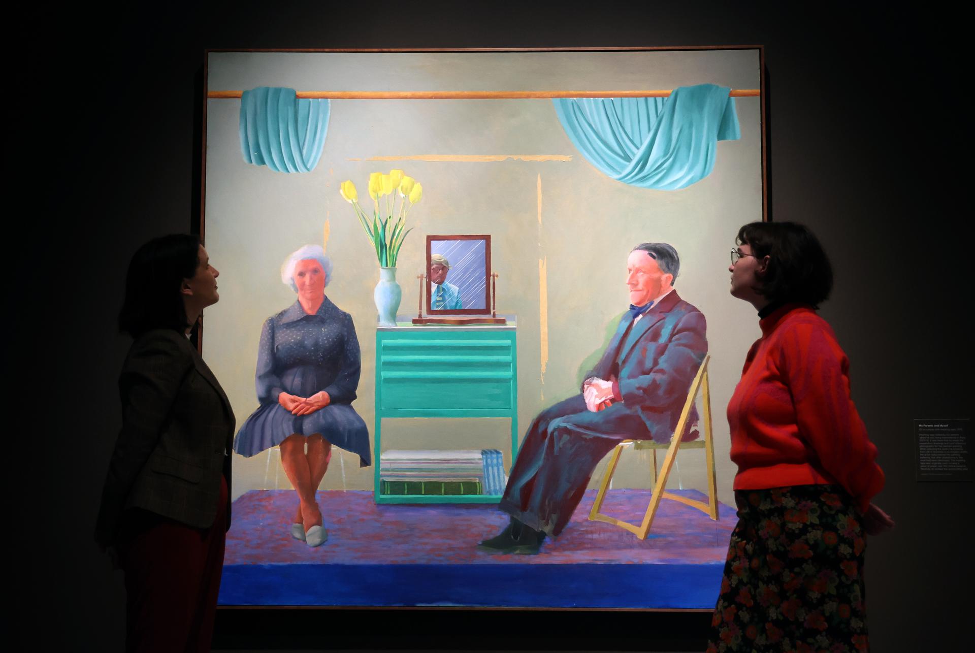 Londres, 01/11/2023.- Exposición de David Hockney en la National Portrait Gallery. EFE/EPA/ANDY RAIN
