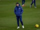 Simeone, en el entrenamiento de este lunes. EFE/ Rodrigo Jiménez