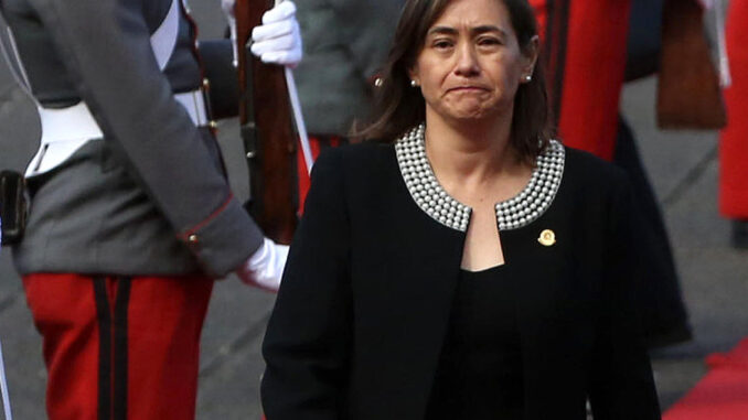 Fotografía de archivo fechada el 12 de enero de 2017 que muestra la presidenta del Organismo Judicial y de la Corte Suprema de Justicia de Guatemala, Silvia Patricia Valdés Quezada, mientras se dirige a una reunión en Ciudad de Guatemala (Guatemala). EFE/Esteban Biba
