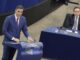 Discurso del presidente del Gobierno español, Pedro Sánchez, ante el Parlamento Europeo. EFE/EPA/RONALD WITTEK