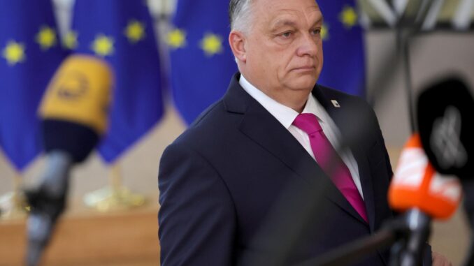 El primer ministro húngaro, Viktor Orbán, el pasado día 14 durante la cumbre del Consejo Europeo en Bruselas. EFE/EPA/OLIVIER MATTHYS
