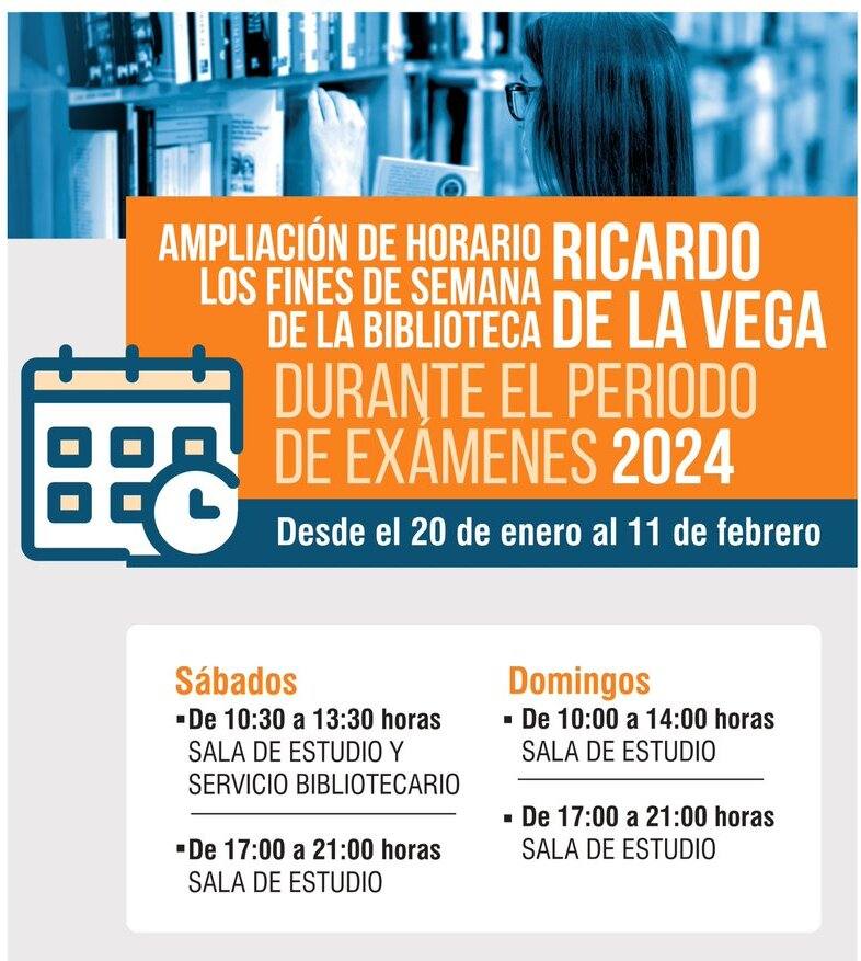 La biblioteca Ricardo de la Vega en Getafe amplia su horario por los exámenes