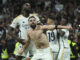 El defensa del Real Madrid Dani Carvajal celebra su gol ante el Almería, durante el partido de LaLiga correspondiente a la jornada 21, y que enfrentó a Real Madrid y UD Almería en el Santiago Bernabéu. EFE/Kiko Huesca