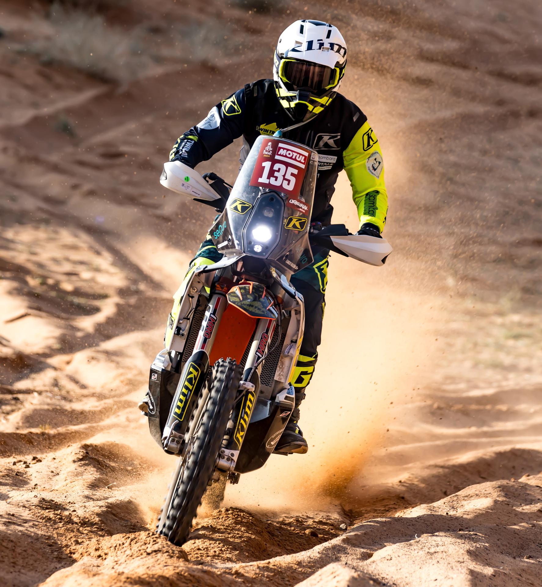 Carles Falcón durante el pròlogo del Dakar 2024. EFE/EPA/Andrew Eaton
