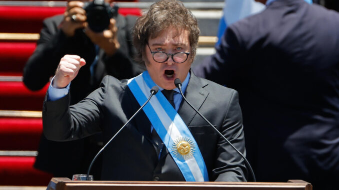 Fotografía de archivo del presidente de Argentina, Javier Milei. EFE/ Juan Ignacio Roncoroni
