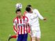Álvaro Morata y Fede Valverde pugnan por un balón en la última final de la Supercopa de España entre el Atlético y el Real Madrid, el 12 de enero de 2020 en Yeda. EFE/Juanjo Martín