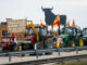 Vista de la concentración de tractores en la A4 a la altura de Madridejos (Toledo). EFE/ Ismael Herrero