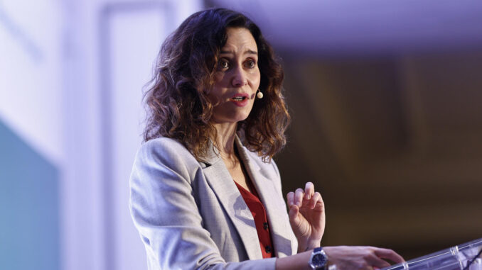 Imagen de la presidenta de la Comunidad de Madrid, Isabel Díaz Ayuso. EFE/ Rodrigo Jiménez